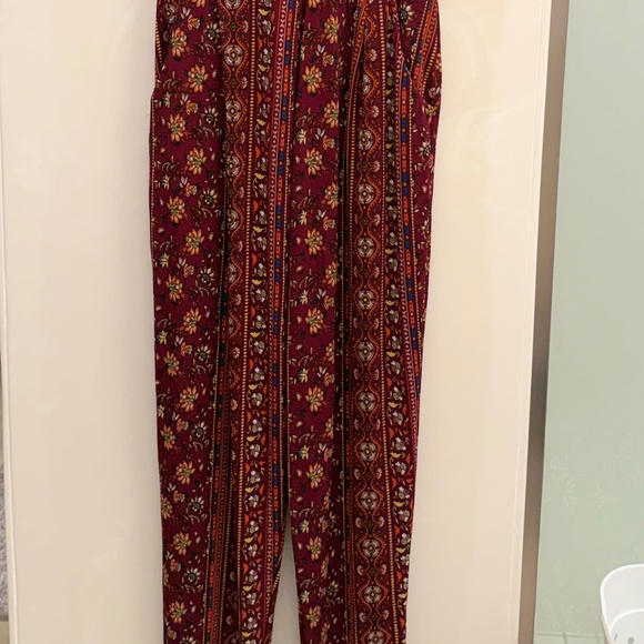 Ambiance Boho Floral Print Sleeveless Jumpsuit in Small - Picture 3 of 5